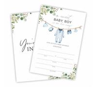 Invito per baby shower, un dolce bambino è sulla sua strada! 25 biglietti di invito con buste, rivelazione di genere, festa di annuncio del bambino, compilare inviti di stile, bomboniere e forniture