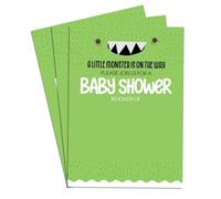 Invito per feste con mostri per festeggiare la futura mamma, invito per baby shower per ragazzi e ragazze, 50 biglietti per baby shower su un lato 12,7 x 17,8 cm