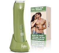 INVJOY Rasoio elettrico per corpo e peli pubici da uomo con luce, nessun graffio, nessun taglio, rasoio da uomo senza bruciature da rasoio inguine, rasoio elettrico impermeabile IPX7 con dock di