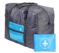 INVODA Borsone da viaggio pieghevole per sport, palestra, resistente all'acqua, borsa da viaggio per il weekender, borsa da notte, Blu, Misura unica, Normale