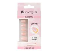 Invogue Dusty Pink Square Nails (24 Pieces)
