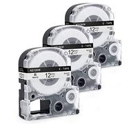 Invoker 3x LK-4WBN Compatibile Epson LABELWORKS cassetta nastro Bianco 12mm