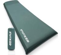 INVOKER Materassino da campeggio, 8 cm, in spugna elastica ultra spessa, autogonfiante, con cuscino, gonfiaggio rapido in 25 secondi, per viaggi ed escursionismo, materasso ad aria, leggero, verde