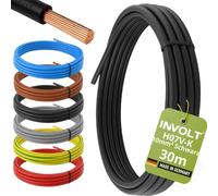 INVOLT H07V-K 30m 10mm² nero Aderleitung flessibile Verdrahtungsleitung PVC vendita al metro, prodotto in Germania