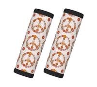 Involucri per maniglia bagagli per valigie, fiori retrò, simbolo della pace, etichette identificative per valigie, divertenti coperture per bagagli, accessori per bagagli da viaggio, essenziali per