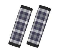 Involucri per maniglie dei bagagli a quadri grigi e bianchi per valigie, coperture morbide per maniglie dei bagagli, etichette per bagagli identificatori per valigie, accessori per bagagli da viaggio