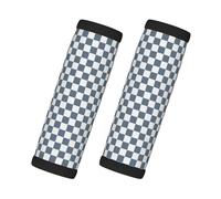 Involucri quadrati grigi bianchi per valigie, coperture morbide per maniglie dei bagagli, etichette per bagagli identificatori per valigie, accessori per bagagli da viaggio essenziali per volare