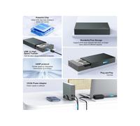 Involucro per Disco Rigido Esterno USB 3.0 A 6Gbps per HDD SSD da 3,5" Supporta La Funzione di Sonno Automatico Spina EU