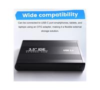 Involucro per Disco Rigido IDE per HDD SSD da 3,5 Pollici USB A IDE HD Disco Rigido Esterno In Metallo con Scatola Adattatore OTG Spina EU