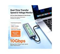 Involucro per SSD M.2 con Display Intelligente, Monitoraggio Della Salute 'SSD In Tempo Reale, USB 3.2 Gen 2 10Gbps, per Custodia SSD M.2 NVMe