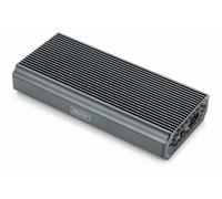 DIGITUS alloggiamento esterno M.2 - USB 4.0 - 40 Gbit/s - Supporta SSD NVMe fino a 8 TB - per SSD 2230/2242/2260/2280 - Senza attrezzi - Alloggiamento in alluminio - Grigio