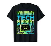 Involuntary Tech Support Programmatore Geek Maglietta con Stampa Grafica Economica
