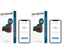 invoxia, Bike Tracker Catarifrangente Connesso per Bici con Allerte Antifurto in Tempo Reale, Black, Fino a 3 Mesi di Autonomia-Discreto e Leggero (Confezione da 2)