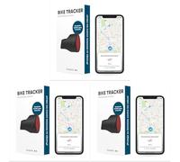 invoxia, Bike Tracker Catarifrangente Connesso per Bici con Allerte Antifurto in Tempo Reale, Black, Fino a 3 Mesi di Autonomia-Discreto e Leggero (Confezione da 3)