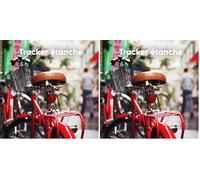 Invoxia Bike Tracker - Localizzatore GPS antifurto per bici - Riflettore con avvisi in tempo reale - Abbonamento di 1 anno incluso - Durata della batteria fino a 3 mesi - Discreto e leggero