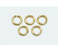 Inwaria Anello Serraggio 925 Argento Dorato Ø 3 4/5/6 MM Aperto Ösen a Molla ,