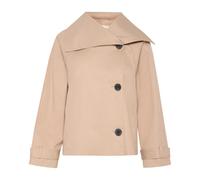 InWear - Cappotto Corto in Arenaria con Ampio Collo - - Jackets - Donna - Beige - 2XL