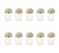 Inweder Gold Flower Stand for Table: 15,7" Tall Centerpiece Stand for Wedding Table Reception Floral Center Pieces with Home Decoration Party Event 10 PCS