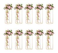 Inweder Gold Flower Stand for Table: 31.5” Tall Centerpiece Stand for Wedding Table Reception Floral Center Pieces with Home Decoration Party Event 10 PCS