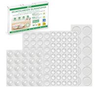 Inwee 119 Pezzi Ammortizzatore di Colpi, Gommini Silicone Trasparenti Paracolpi, Adesivi Ammortizzatore di Colpi, Paracolpi in Silicone per Porte, Mobili, Cassetti, Armadietti (4 Misure)