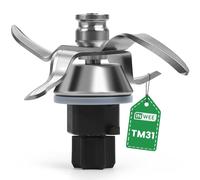 Inwee Gruppo Coltelli per Bimby TM31, Lama di Ricambio Completa di Guarnizione, Accessorio per Robot da Cucina Gruppo Coltelli Bimby TM31 Acciaio Inox, Ricambio per Bimby TM31