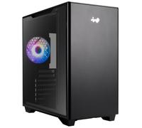 InWin A5 ATX IW-CS-A5BLK-1AM120S - Telaio da gioco, pannello laterale in vetro temperato con porta di tipo C, raffreddamento ad acqua, ventola posteriore ARGB Mercury, 120 mm, colore: Nero