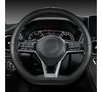 INXKED Coprivolante per Nissan per X-Trail per Qashqai per Marzo per Serena per Micra per Kicks 2017-2019 per Altima per Teana 2019 Copertura del Volante dell'automobile Copri Volante (Color : Black)