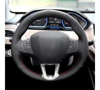 INXKED Coprivolante per Peugeot 208 per Peugeot 2008 2014 2015 2016 2017 2018 Volante in Treccia Volante per Auto Copertura in Pelle Cucita A Mano Copri Volante (Color : Gray Line)
