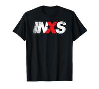 INXS - Distressed Logo On Black Maglietta