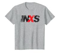 INXS Distressed Logo On Grey Maglietta, Bambini, Grigio Melange, 10 Anni