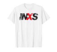 INXS - Distressed Logo On White Maglietta