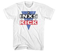 Inxs - Kick Logo - American Classics - T-Shirt Bianco Adulto Manica Corta