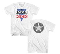 Inxs - Kick Spento Tour - American Classici - Bianco 2-Sided Adulto Manica Corta