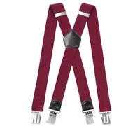 INYEEXUP Bretelle da Uomo Larghe 3,5 cm, Elastiche e Regolabili con 4 Forte Clip Resistenti,Elastica Bretelle Uomo Eleganti per Feste e Affari
