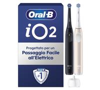 iO 2 Spazzolino Elettrico Oral B Nero e Rosa 1 Testina Di Ricambio 2 Spazzolini