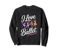 Io Amo Balletto Affascinante Danza Illustrazione Felpa
