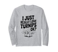 Io Amo Davvero Le Rape Ok? Divertente appassionato Vegetariano Maglia a Manica