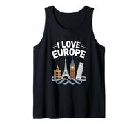 Io amo Europa iconico monumenti orizzonte Canotta