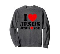 Io Amo Gesù Gesù Ti AMA Fede Cristiana Chiesa Gesù Felpa