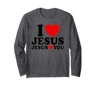Io Amo Gesù Gesù Ti AMA Fede Cristiana Chiesa Gesù Maglia a Manica