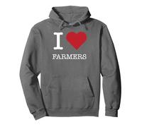 Io Amo i contadini, Amo i contadini Felpa con Cappuccio, Unisex per Adulti, Asfalto, XL