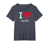 Io amo i tacos, amo i tacos Maglietta, Donna plus-size, Pervinca, 1X