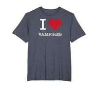 Io Amo i vampiri, Amo i vampiri Maglietta, Uomo Taglie Grandi, Pervinca, 4X Tall