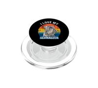 Io amo Il mio Schnauzer gigante Schnauzer Retro Grunge PopSockets PopGrip per MagSafe