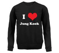Io Amo Jung Kook Felpa Bambini Cappuccio - K Pop Fan Tour Music