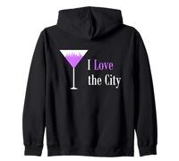 Io Amo la Città. Viola Martini Drink Glass Cityscape Felpa con Cappuccio