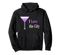 Io Amo la Città. Viola Martini Drink Glass Cityscape Felpa con Cappuccio