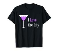 Io Amo la Città. Viola Martini Drink Glass Cityscape Maglietta