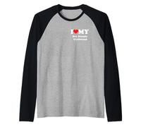 Io Amo La Mia Calda Bionda Ragazza I Cuore La Mia Bion Maglia con Maniche Raglan