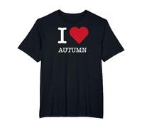 Io Amo l'autunno, Amo l'autunno Maglietta, Uomo Taglie Grandi, Nero, 4X Tall